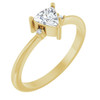 14K Yellow Natural White Sapphire & .015 CTW Natural Diamond Ring