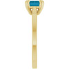 14K Yellow Natural London Blue Topaz Ring