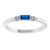 Platinum Lab-Grown Blue Sapphire Stackable Ring