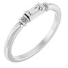 14K White Lab-Grown Moissanite Stackable Ring