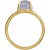 14K Yellow Natural Chalcedony Cabochon Ring