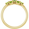 14K Yellow Natural Peridot Five-Stone Ring