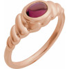 14K Rose Natural Rhodolite Garnet Ring