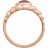 14 Karat Rose Gold Natural Mozambique Garnet Ring