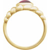 14K Yellow Natural Rhodolite Garnet Ring