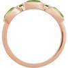 14K Rose Natural Peridot & Natural Peridot Stackable Ring