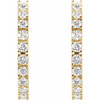 14K Yellow 1 CTW Lab-Grown Diamond 20.5 mm Hoop Earrings