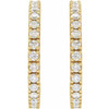 14K Yellow 2 1/5 CTW Lab-Grown Diamond 27.7 mm Hoop Earrings