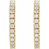14K Yellow 1/2 CTW Lab-Grown Diamond 17.6 mm Hoop Earrings
