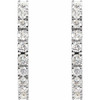 14K White 1 CTW Lab-Grown Diamond 20.5 mm Hoop Earrings