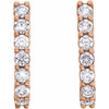 14K Rose 1 1/4 CTW Lab-Grown Diamond J-Hoop Earrings