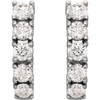 14K White 1 1/2 CTW Lab-Grown Diamond Hoop Earrings