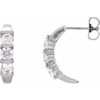 14 Karat White Gold 9/10 CTW Lab-Grown Diamond Earrings
