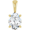 14K Yellow Natural White Sapphire Pendant