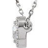 14 Karat White Gold Lab Grown Diamond Halo to Style Necklace 1/5 CTW, 16 Inch - $784