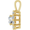 14K Yellow 1 CTW Lab-Grown Diamond Halo-Style Pendant