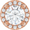 14K Rose 5/8 CTW Lab-Grown Diamond Halo-Style Pendant