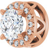 14K Rose 5/8 CTW Lab-Grown Diamond Halo-Style Pendant