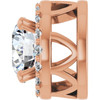 14K Rose 5/8 CTW Lab-Grown Diamond Halo-Style Pendant