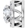 14K White 5/8 CTW Lab-Grown Diamond Halo-Style Pendant