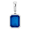 Sterling Silver Lab-Grown Blue Sapphire Pendant
