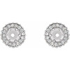 14K White 1/6 CTW Natural Diamond Earrings Jacket 