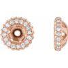 14K Rose 1/6 CTW Natural Diamond Earrings Jacket