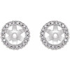 14K White 1/4 CTW  Lab Grown Diamond Earrings Jacket