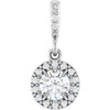 Sterling Silver 1/3 CTW Natural Diamond Halo-Style Pendant