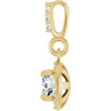 14K Yellow 1/3 CTW Natural Diamond Halo-Style Pendant