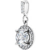 Platinum 5/8 CTW Lab-Grown Diamond Halo-Style Pendant