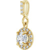 14K Yellow 1/3 CTW Lab-Grown Diamond Halo-Style Pendant