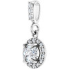 Sterling Silver 1/3 CTW Lab-Grown Diamond Halo-Style Pendant