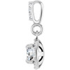Sterling Silver 1/3 CTW Lab-Grown Diamond Halo-Style Pendant
