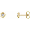 14 Karat Yellow Gold 1/3 CTW Lab-Grown Diamond Domed Stud Earrings