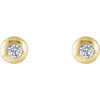 14 Karat Yellow Gold 1/3 CTW Lab-Grown Diamond Domed Stud Earrings