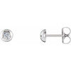14K White 1/3 CTW Lab-Grown Diamond Domed Stud Earrings