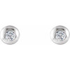 14K White 1/3 CTW Lab-Grown Diamond Domed Stud Earrings
