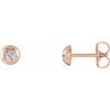 14K Rose 1/5 CTW Lab-Grown Diamond Domed Stud Earrings