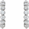 14 Karat White Gold 1 3/8 CTW Lab-Grown Diamond 16.5 mm Hoop Earrings
