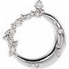 14K White 1/4 CTW Lab-Grown Diamond Crescent Moon Pendant