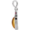 14K White 6x4 mm Natural Citrine & Natural Pink Tourmaline Pendant
