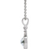 Sterling Silver Natural Moss Agate & Natural Diamond Necklace 0.03 CTW, 6mm, 16-18 Inch - $393