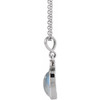 Sterling Silver 5x3 mm Natural Rainbow Moonstone & .03 CT Natural Diamond 16-18" Necklace 