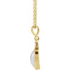 14K Yellow 5x3 mm Natural White Opal & .03 CT Natural Diamond 16-18" Necklace 