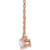 14 Karat Rose Gold Lab Grown Diamond Solitaire Necklace 1/4 CTW, 16-18 Inch - $872