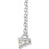14 Karat White Gold Lab Grown Diamond Solitaire Necklace 1/2 CTW, 16-18 Inch - $970