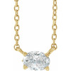 14 Karat Yellow Gold Lab Grown Diamond Solitaire Necklace 1/2 CTW, 16-18 Inch - $942
