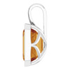 Platinum Natural Citrine Pendant