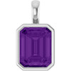 Sterling Silver Natural Amethyst Pendant